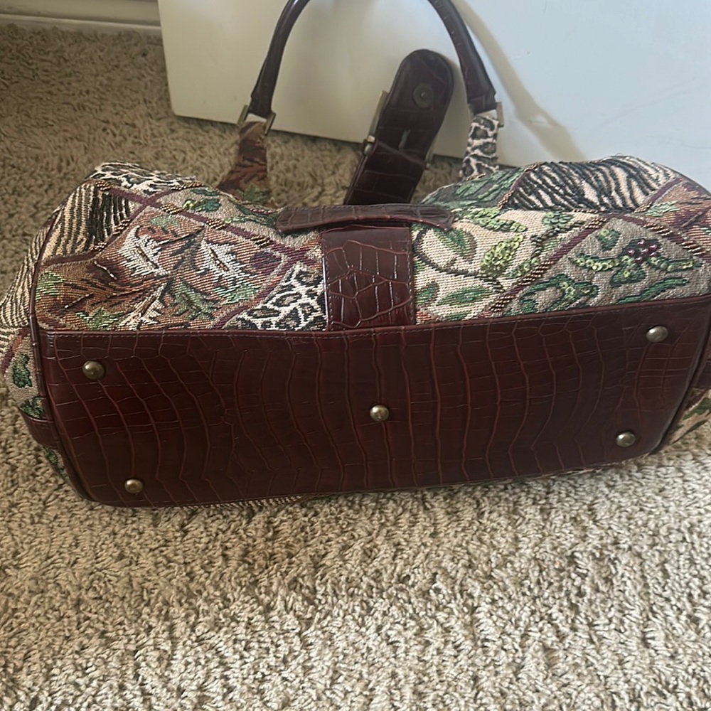 Elegant Green and Brown Women's Bag - Picture 3 of 5